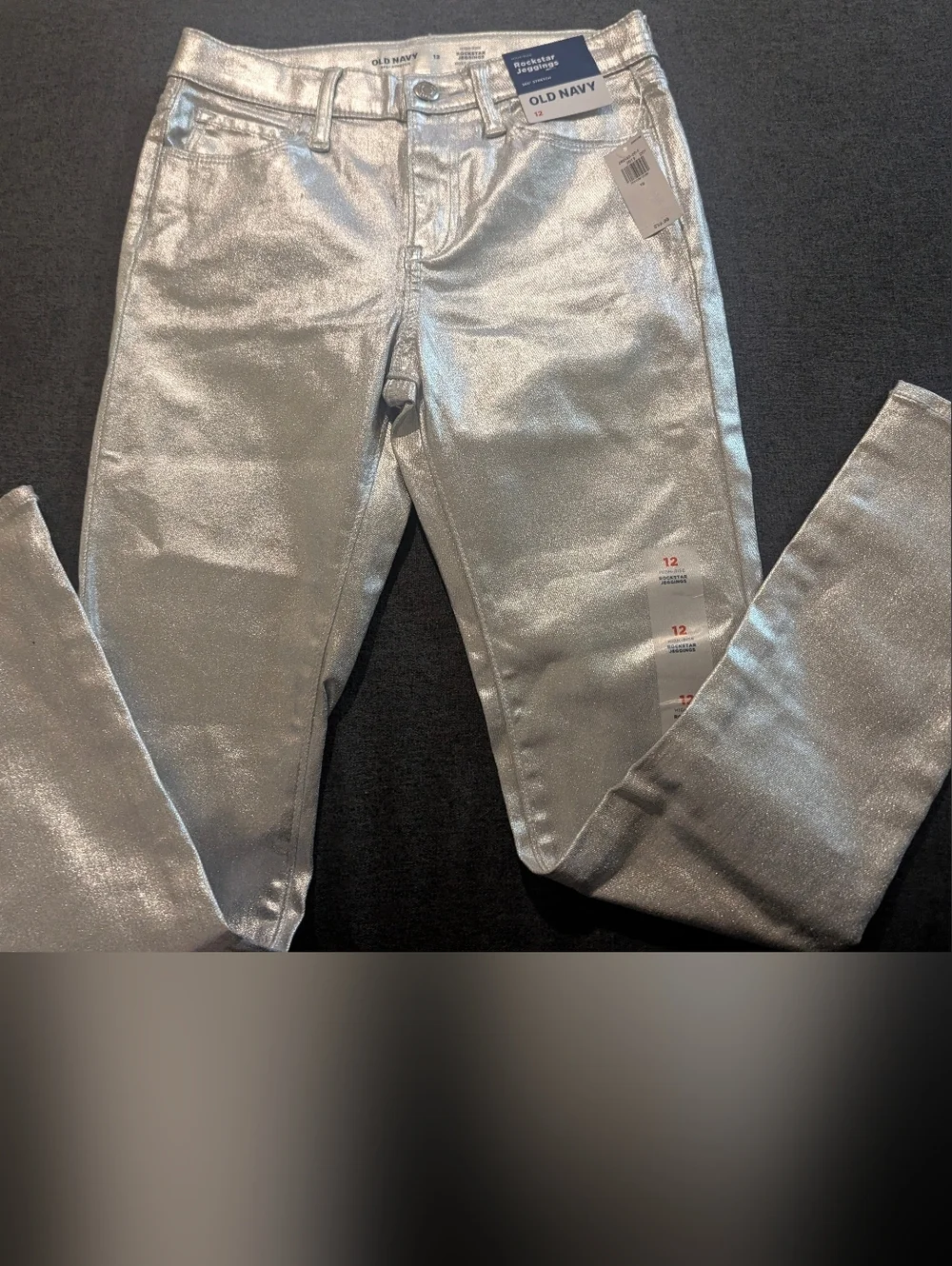 Old Navy Silver Rockstar Jeggings NWT